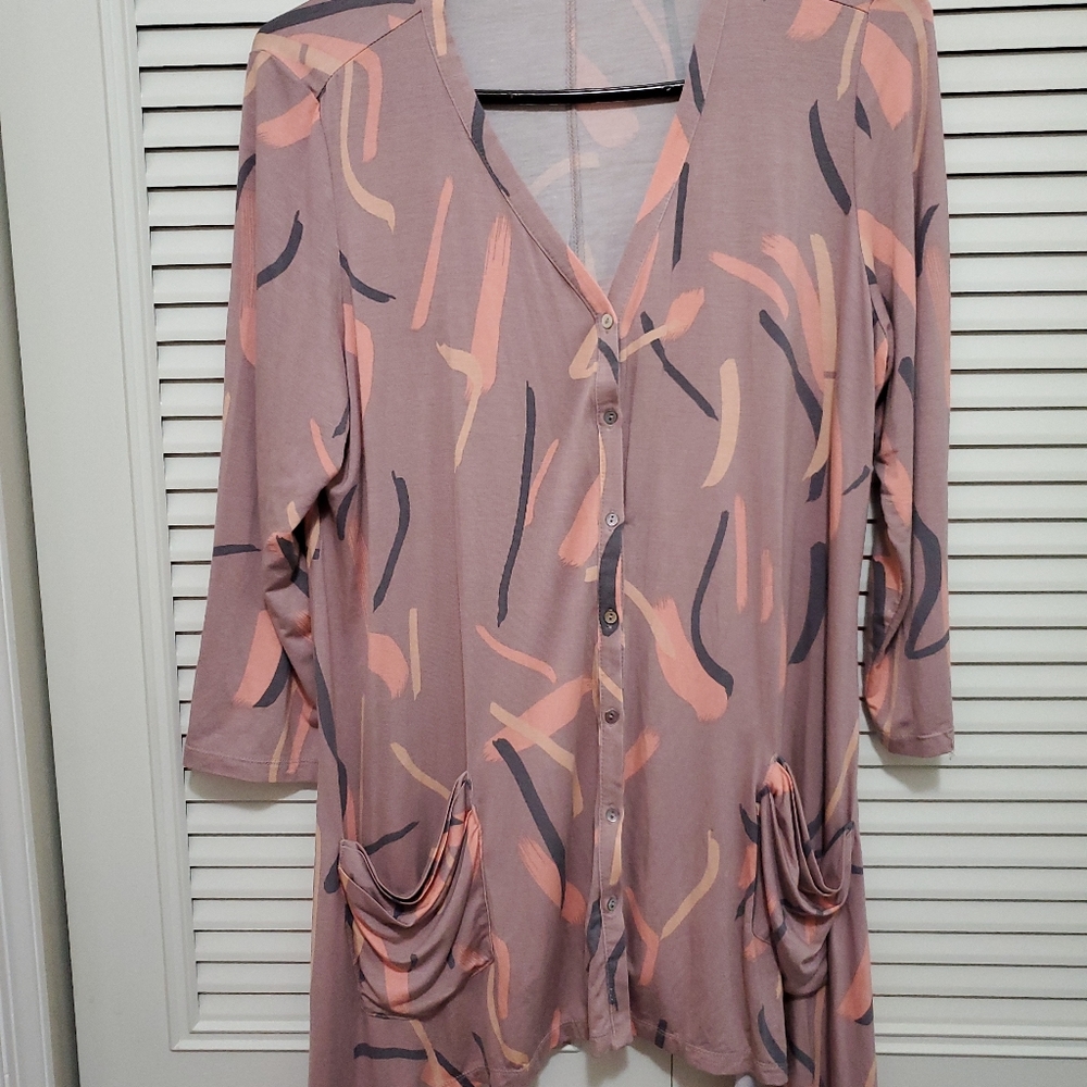 Logo By Lori Goldstein Button Down Cardigan